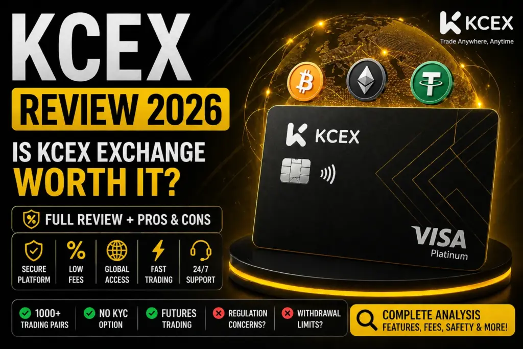 KCEX exchange review 2026 - trading interface showing spot and futures markets with zero fee structure