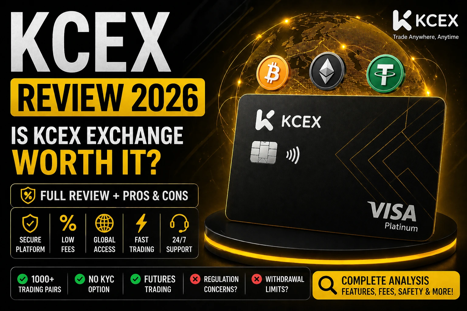 KCEX exchange review 2026 - trading interface showing spot and futures markets with zero fee structure