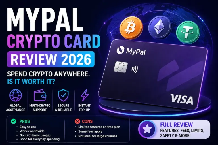 MyPal USDT crypto Visa card with Apple Pay and Google Pay support for global spending in 2026